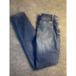 INC International Concepts Skinny Leg Jeans Womens 0‎ Blue Denim Regular Fit